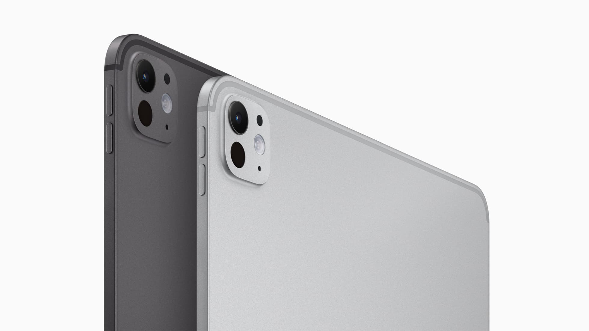 iPad Pro camera close-up in black and silver
