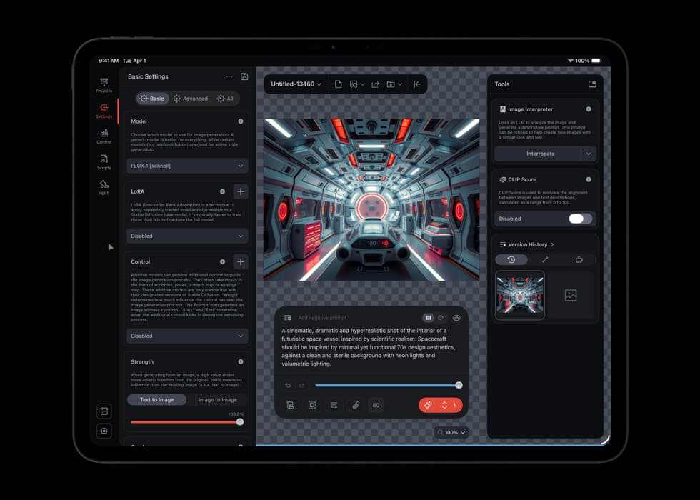 Draw Things on iPad Pro