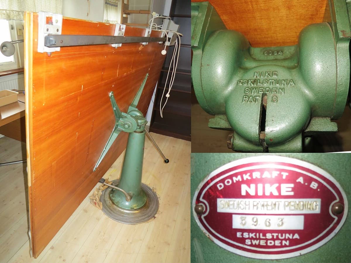 Portable stand in side profile angle