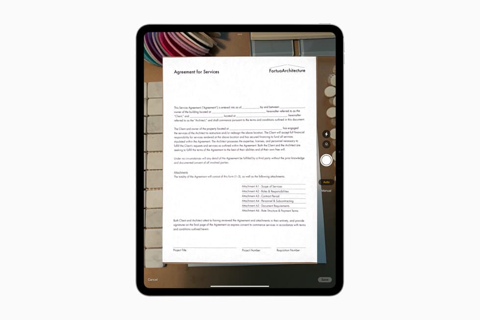 iPad display and lighting context