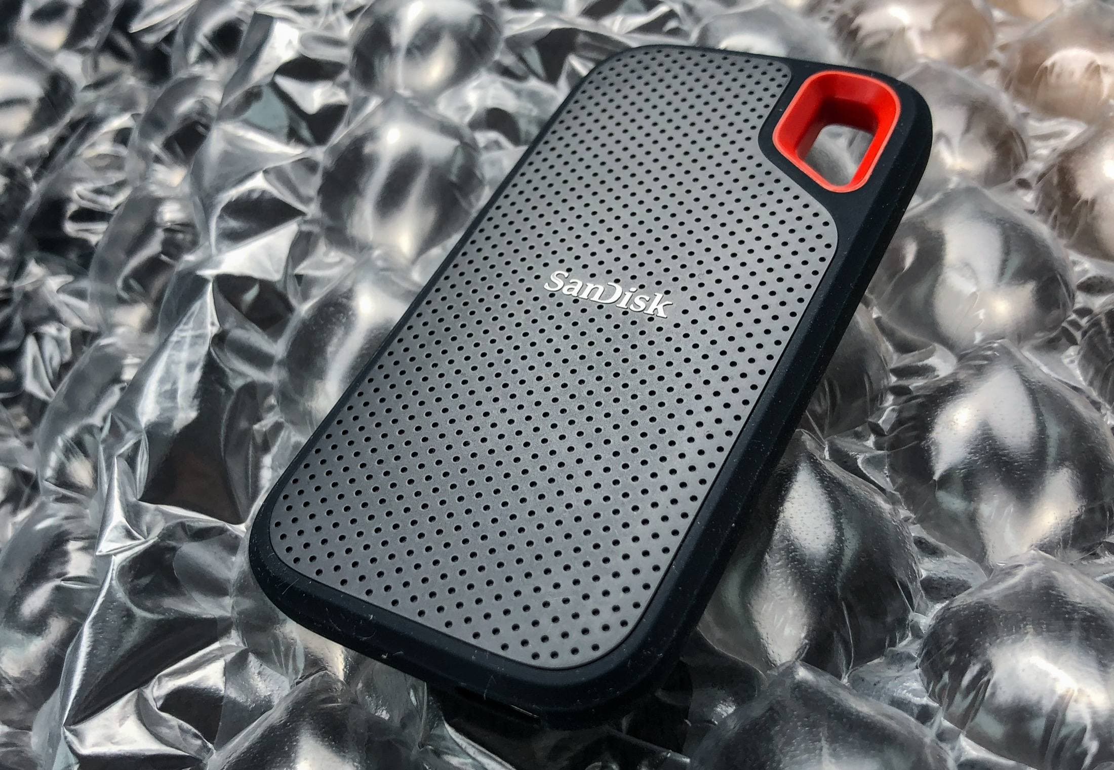 SanDisk Extreme Portable SSD on tabletop