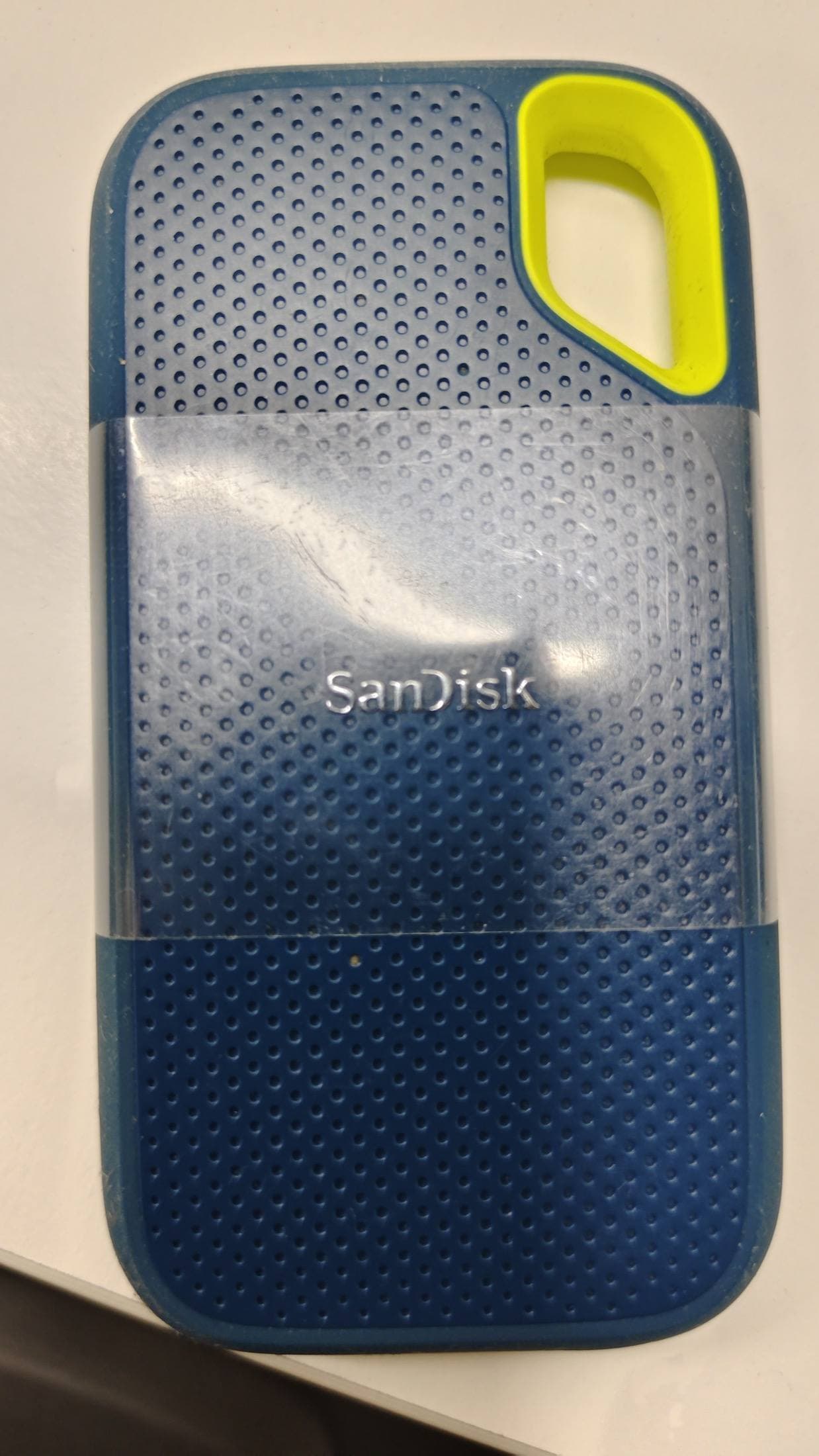 SanDisk USB-C portable SSD in hand