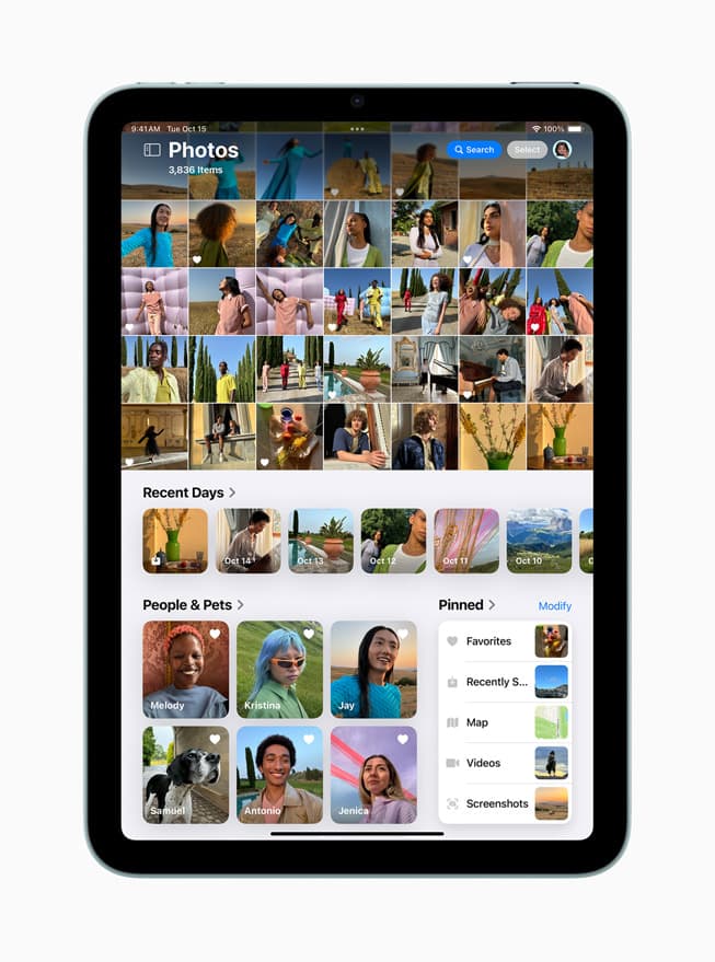 Redesigned Photos on iPad mini