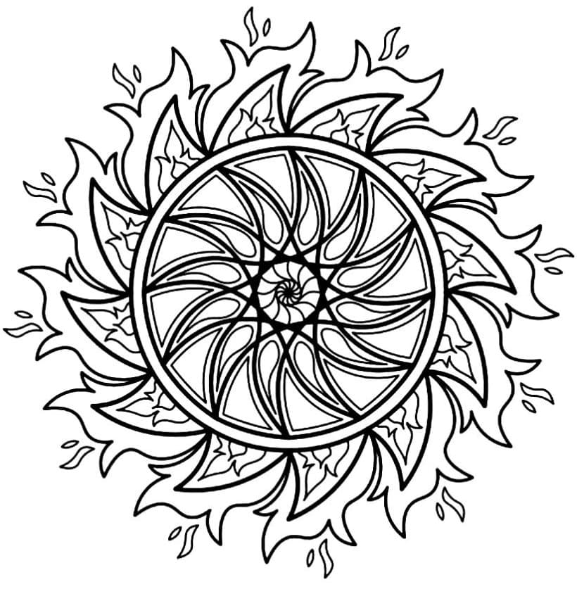 Sun mandala illustration