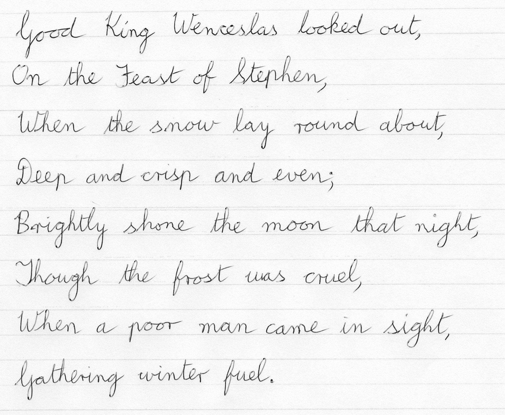 Looped cursive sample